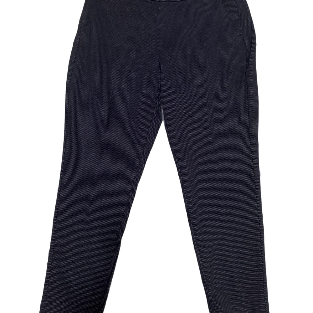 Liverpool Women's Dark Blue & White Bird’s Eye Print Ankle Pants